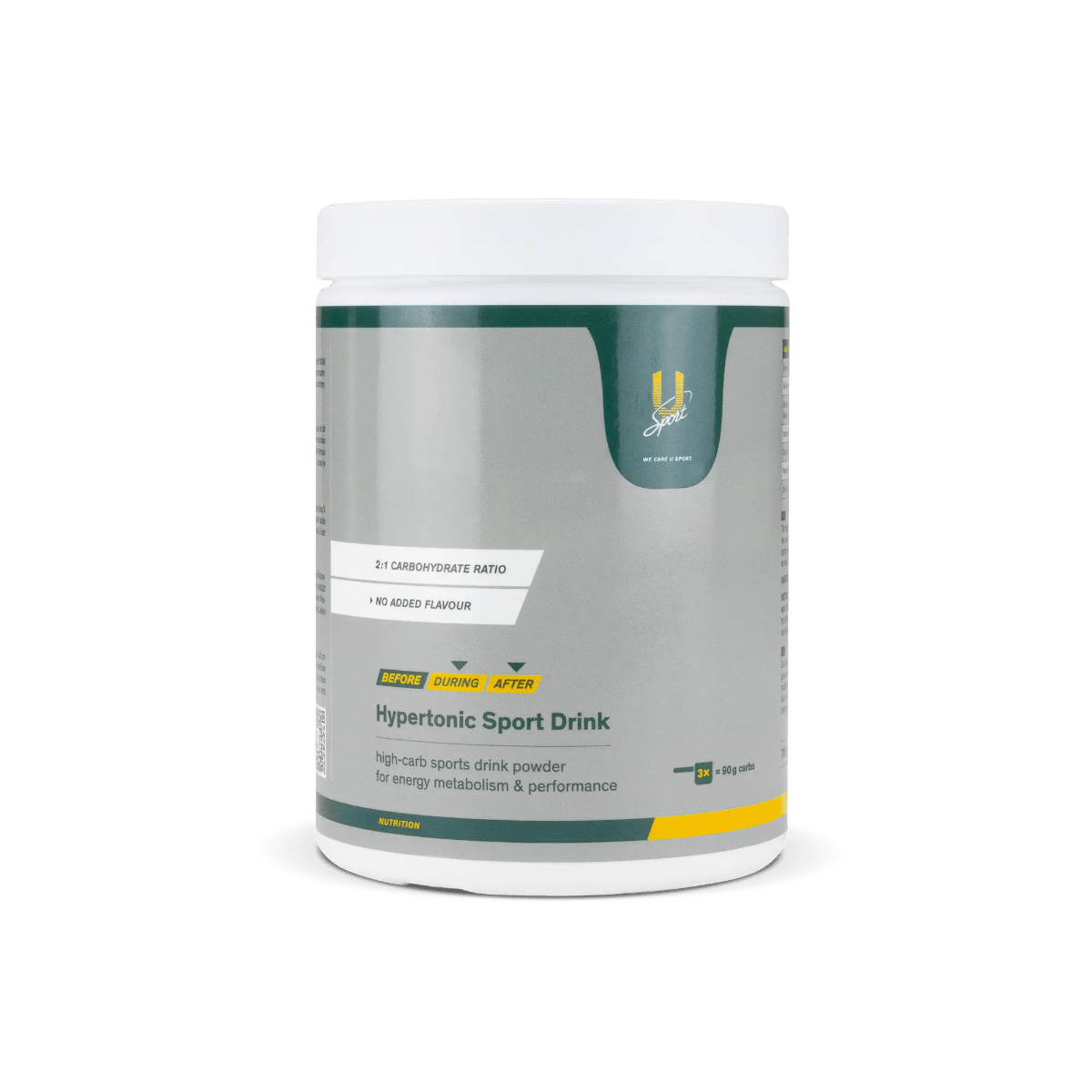 Hypertone sportdrank 90 gram koolhydraten U-Sport duursport