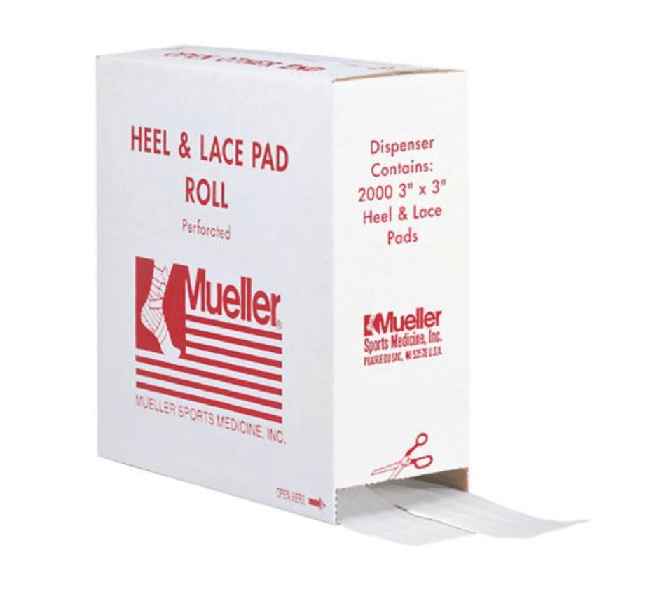 Mueller-Heel-lace-pads-foam-stukjes-dispenser-10,1-7,6-cm