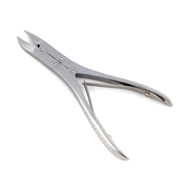 Nageltang dubbel scharnier kromme bek 15 cm